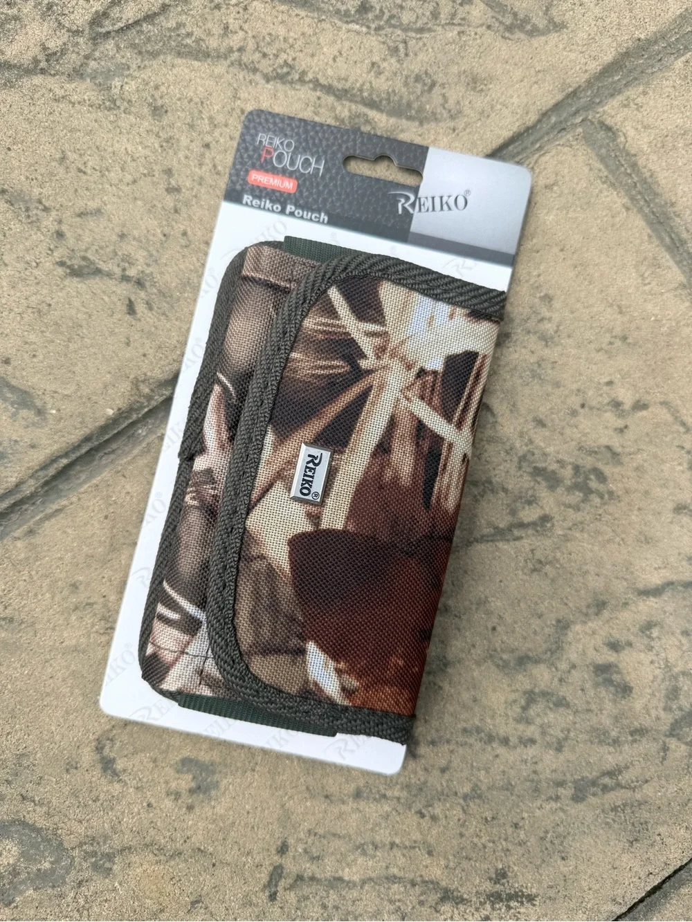 Men's Camouflage Card & Key Pouch - Brown/Green